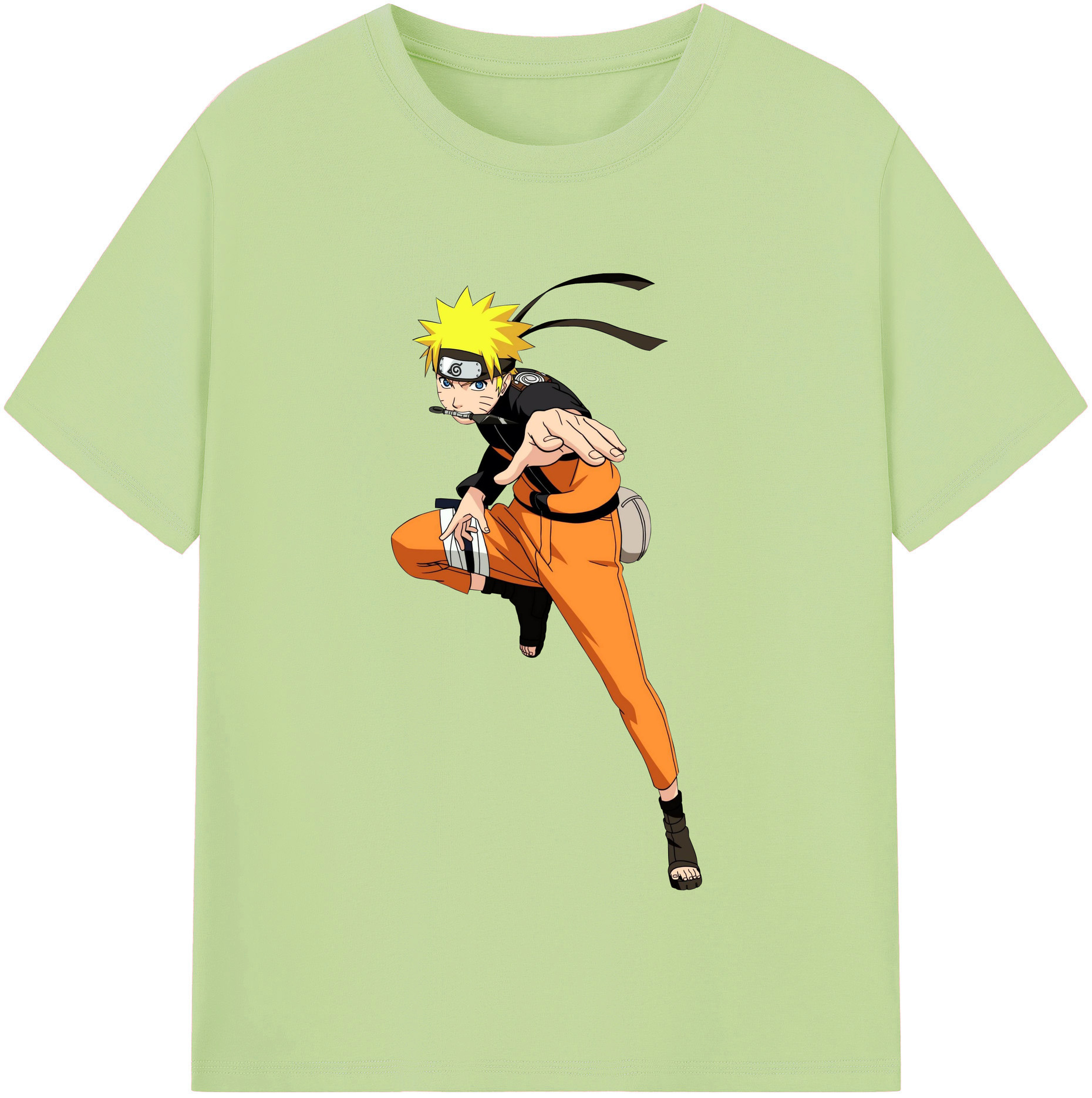 （画像用） NARUTO -ナルト- うずまき ナルト Uzumaki Naruto 綿100％半袖Tシャツ（フロントプリント）